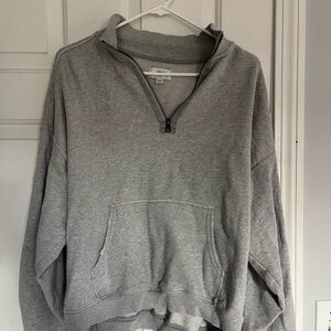 Gray Half-Zip Women’s Sweater